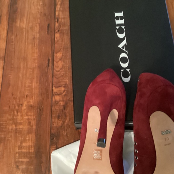 Coach Varik Pump 85 mm Suede Merlot - Picture 4 of 10